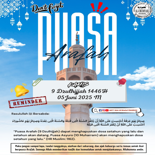 Keutamaan Puasa Arafah