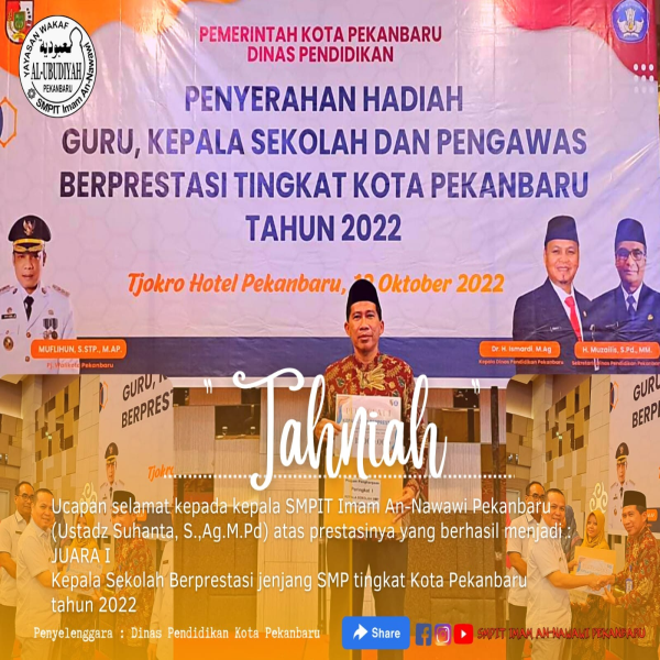 Juara 1 Lomba Kepala Sekolah Berprestasi