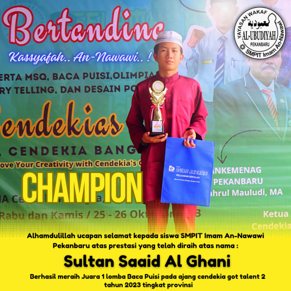 Juara 1 Lomba Baca Puisi