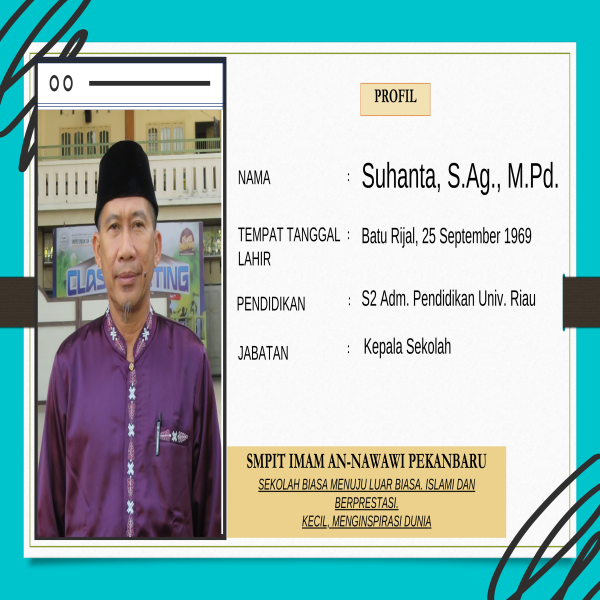 Kepala Smpit Imam An-Nawawi Pekanbaru